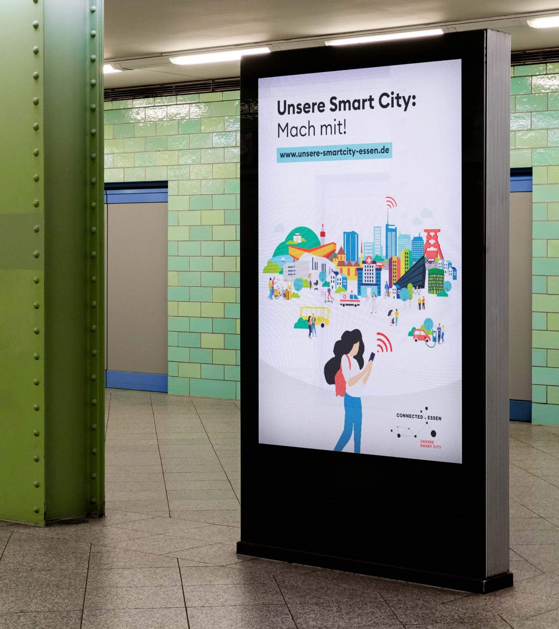Smart City Essen - Reklametafel